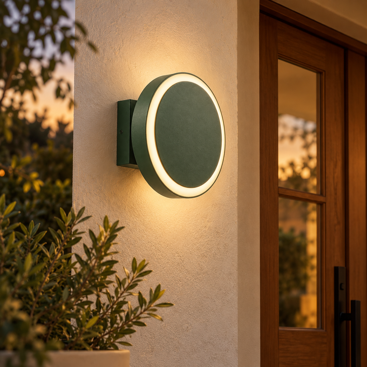 Livomni Halo Outdoor Wall Light concept lifestyle view