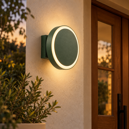Livomni Halo Outdoor Wall Light concept lifestyle view