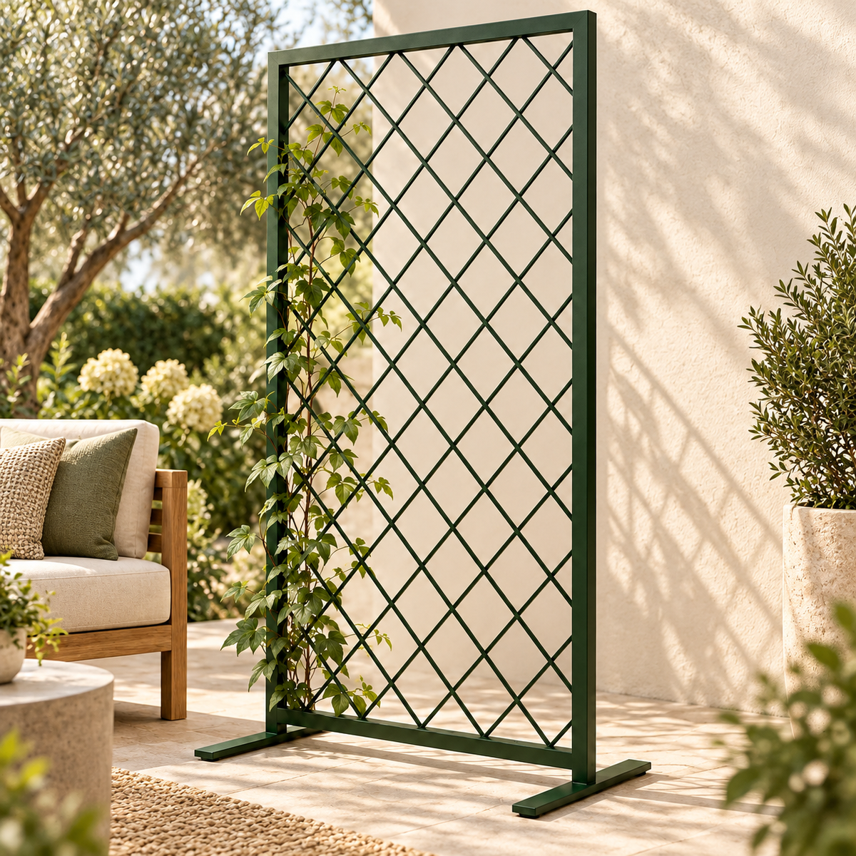 Livomni Haven Privacy Trellis concept lifestyle view