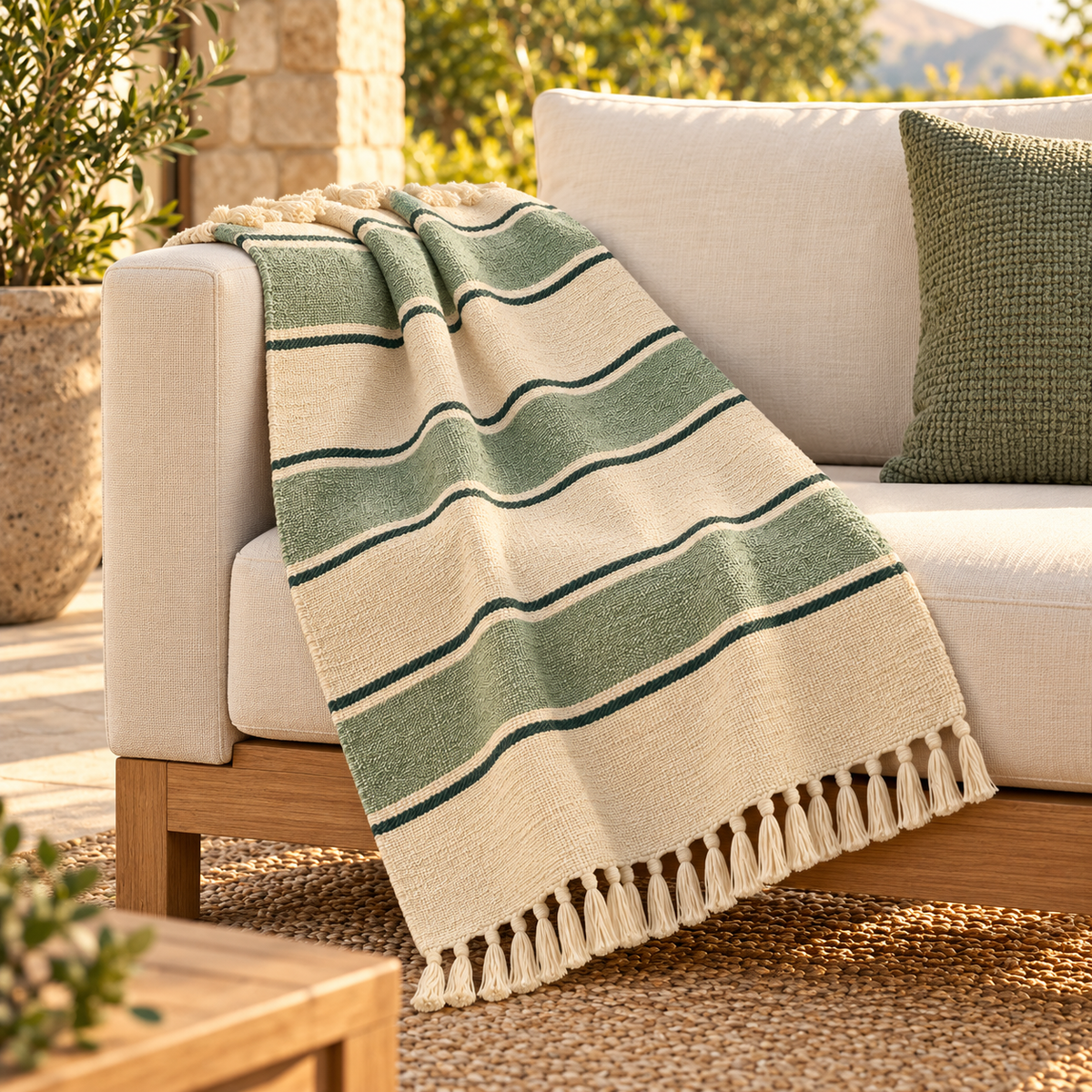 Livomni Sunday Outdoor Throw concept lifestyle view